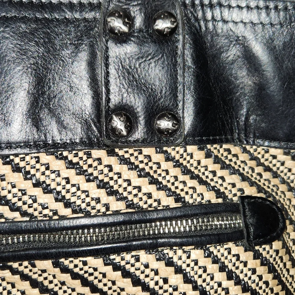 Patricia Nash Rattan And Leather Bag